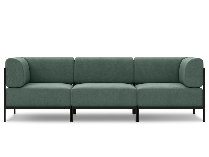 Диван модульный Нолан 3 Шенилл Зелёный