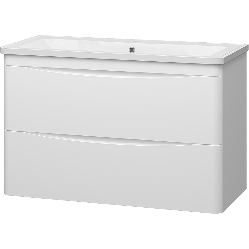 Тумба с раковиной Misty Атлантик 100 УТ000011693 подвесная Белая