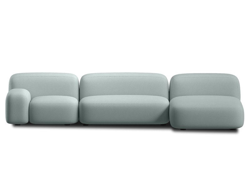 Диван модульный Риббл 3 Букле Мятный