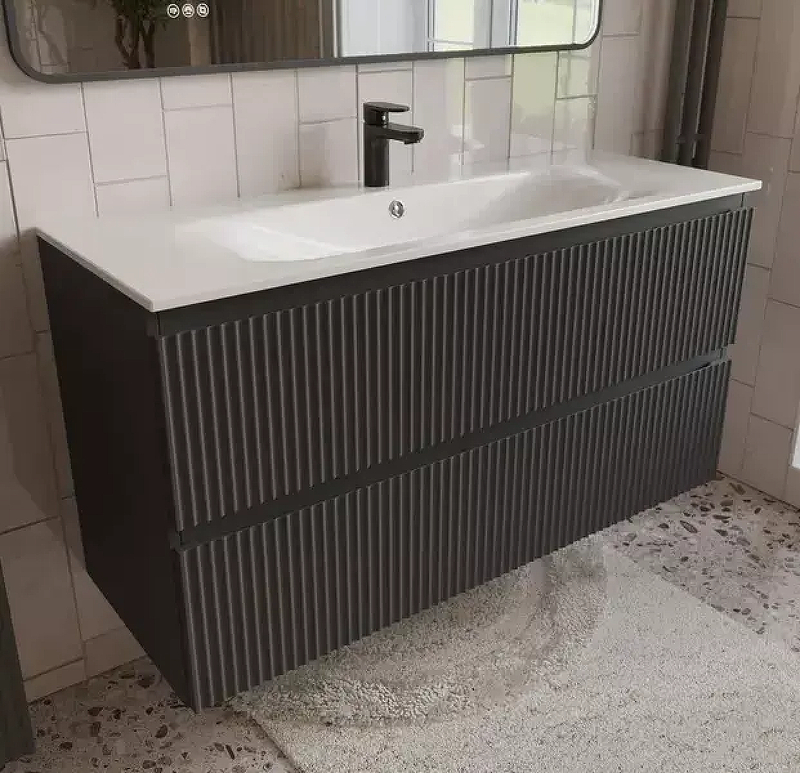 Тумба с раковиной Terminus Сицилия 120 SIC101202701601O подвесная цвет Графит