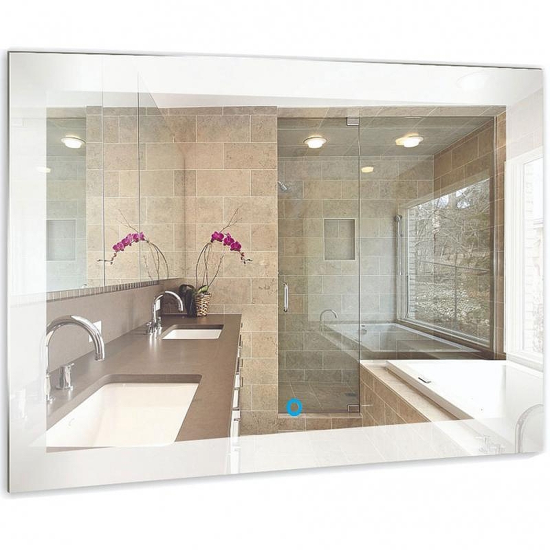 Зеркало Mixline Премьер Норма 80 530907 с подсветкой с сенсорным выключателем и пескоструйным рисунком