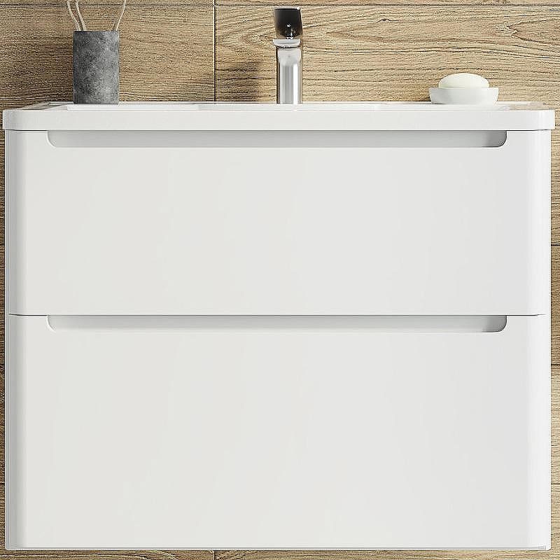 Тумба с раковиной STWORKI Монтре 80 432024 подвесная Белая