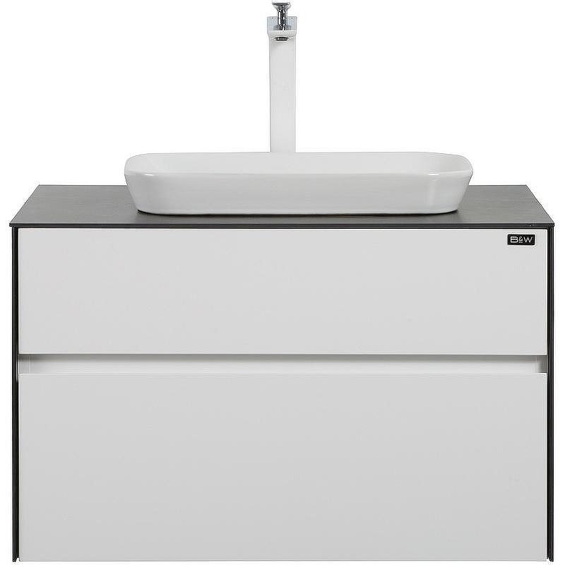 Тумба с раковиной Black&White Universe U907.800-1 80 907U800-1 подвесная White matt Lauren gold