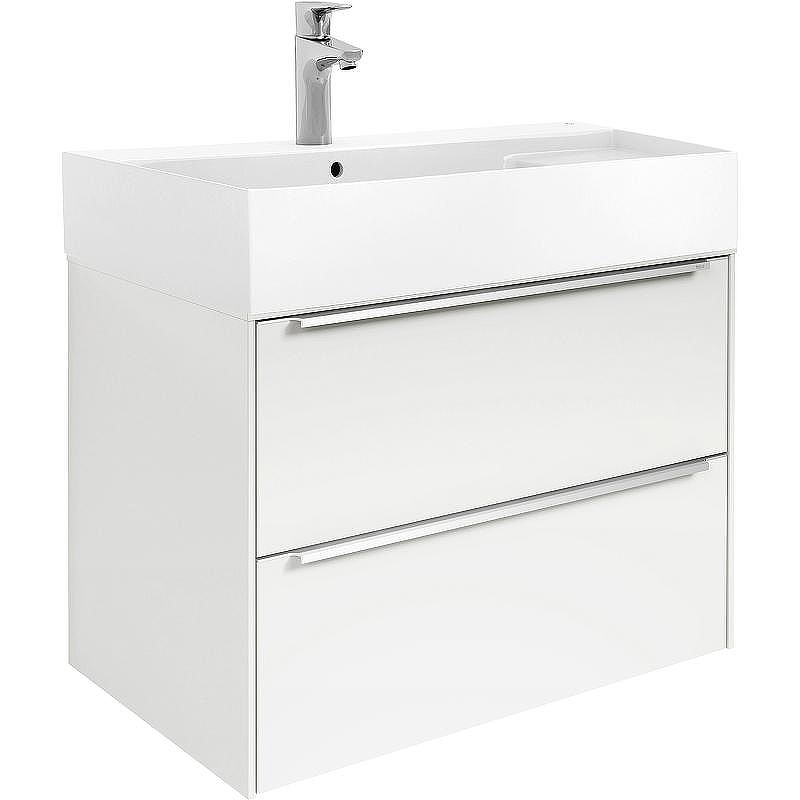 Тумба с раковиной Roca Inspira 80 851076806 подвесная Белая глянцевая