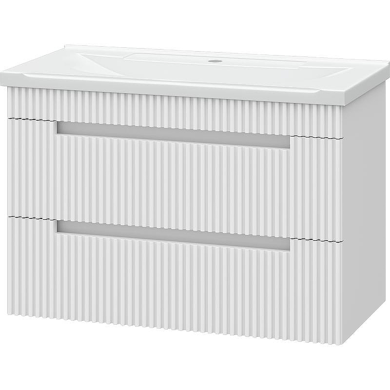 Тумба с раковиной Brevita Ariana 80 УТ000014132 подвесная Белая глянцевая