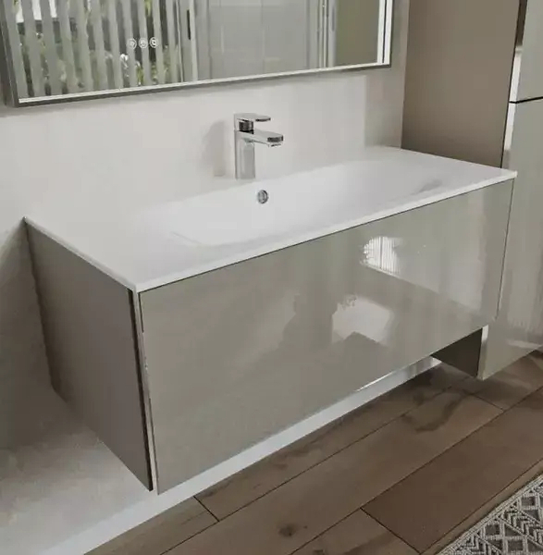 Тумба с раковиной Terminus Вега 120 VEG101201200501OSL подвесная цвет Капучино