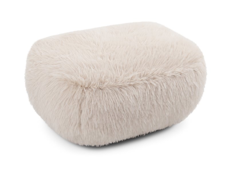 Пуф Я не минималист Мех Бежевый