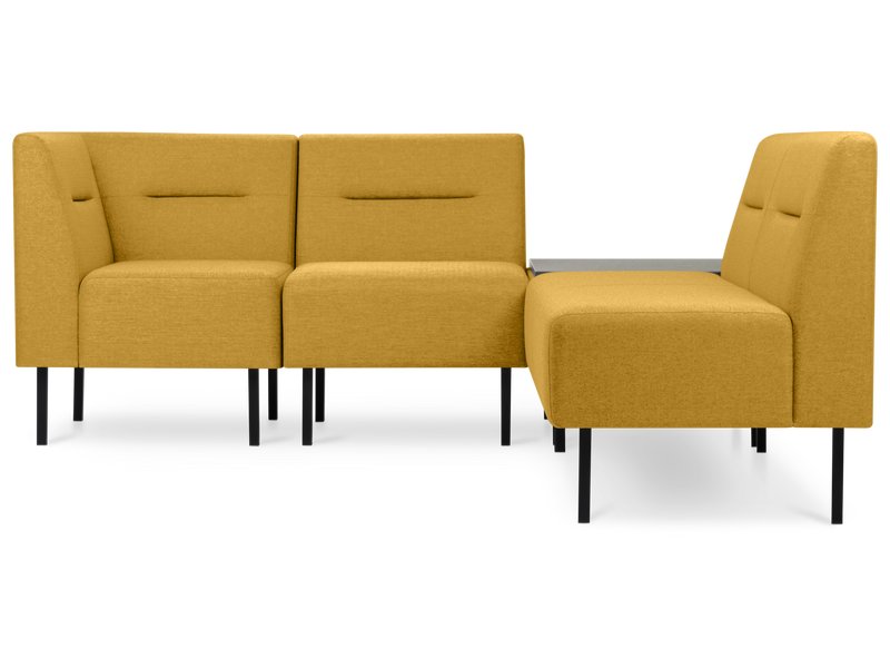 Диван модульный Сэндж-3 Рогожка Жёлтый