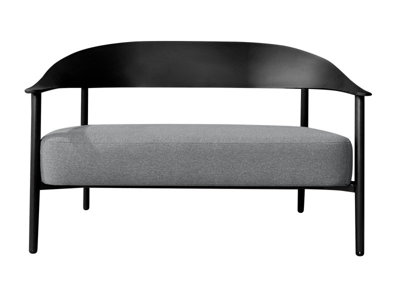 Диван садовый Айла Рогожка Серый/Черный